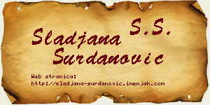 Slađana Surdanović vizit kartica